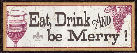 Framed Eat Drink and be Merry Print