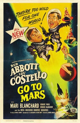 Framed Abbott and Costello Go to Mars, c.1953 Print