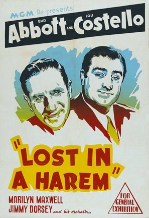 Framed Abbott and Costello, Lost in a Harem, c.1944 Print