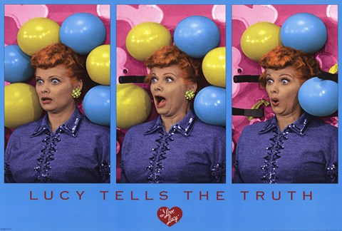Framed I Love Lucy - Balloons Print