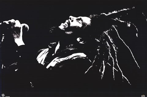 Framed Bob Marley - B&amp;W Print