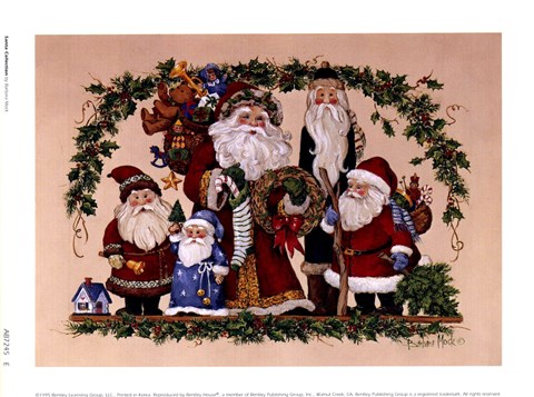 Framed Santa Collection Print