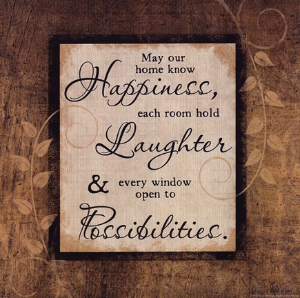 Framed Happiness, Laughter, Possibility Print