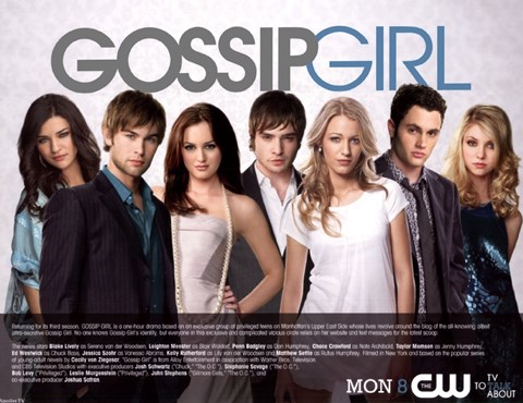 Framed Gossip Girl Cast Season 3 Print
