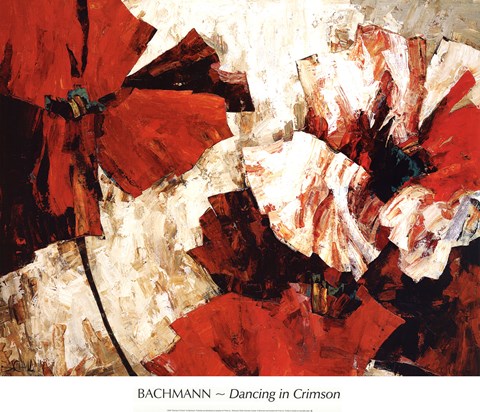 Framed Dancing in Crimson Print