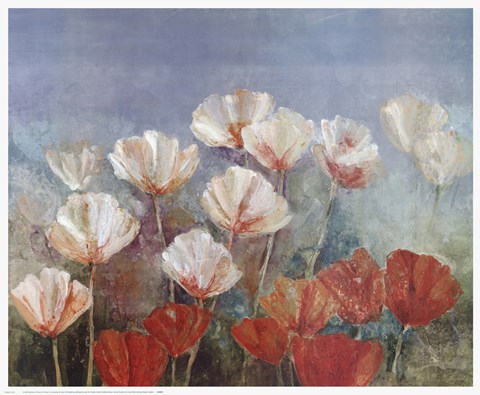 Framed Blushing Poppies Print