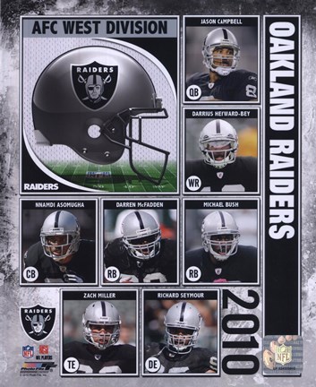 Framed 2010 Oakland Raiders Team Composite Print