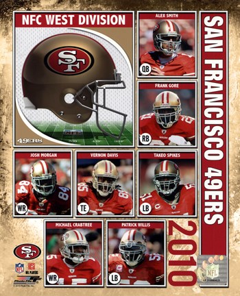 Framed 2010 San Francisco 49ers Team Composite Print