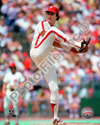 Framed Steve Carlton Action Print