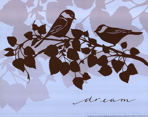 Framed Chickadee Dream - mini Print