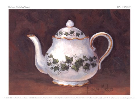Framed Ivy Teapot Print