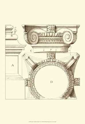 Framed Small Corinthian Detail IV (U) Print