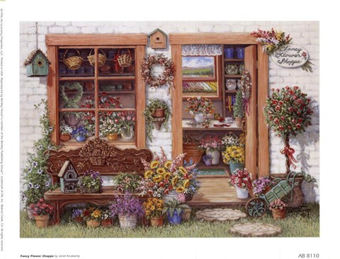 Framed Fancy Flower Shoppe Print