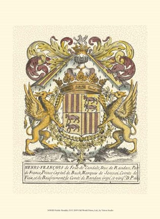 Framed Noble Heraldry II Print