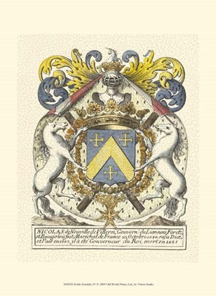 Framed Noble Heraldry IV Print