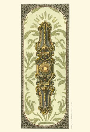 Framed Elegant Escutcheon III Print