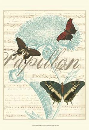 Framed Papillon Melange IV Print