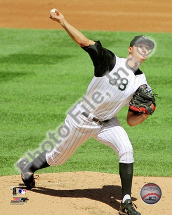 Framed Ubaldo Jimenez 2010 pitching Print