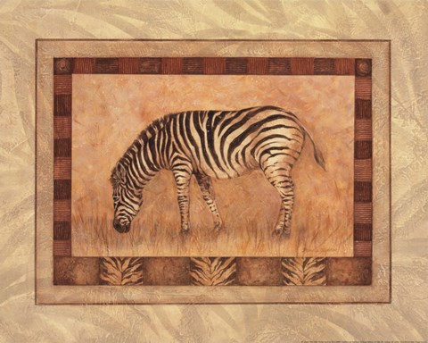Framed Zebra - mini Print