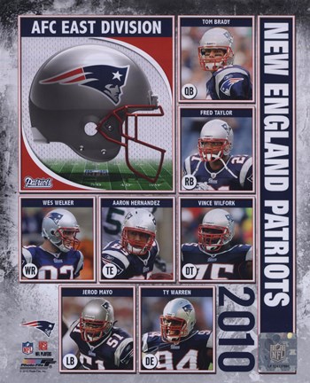 Framed 2010 New England Patriots Team Composite Print