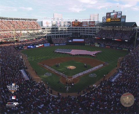 Framed Rangers Ballpark in Arlington Game Three of the 2010 World Series Print