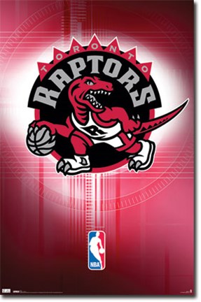 Framed Raptors - Logo 10 Print