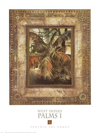 Framed West Indies Palms I Print