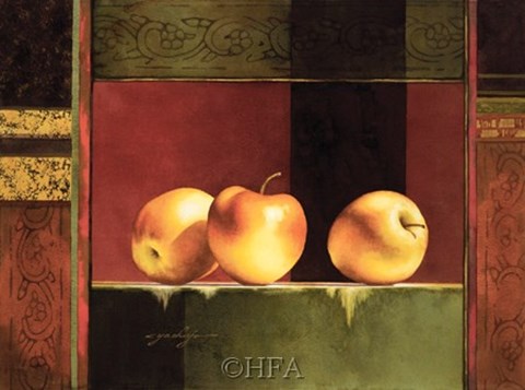 Framed Apples, Deco II Print