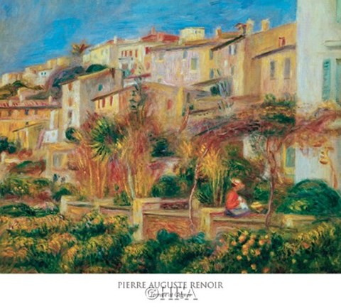 Framed Terrace at Cagnes Print