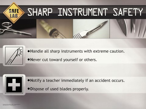 Framed Sharp Instrument Safety Print