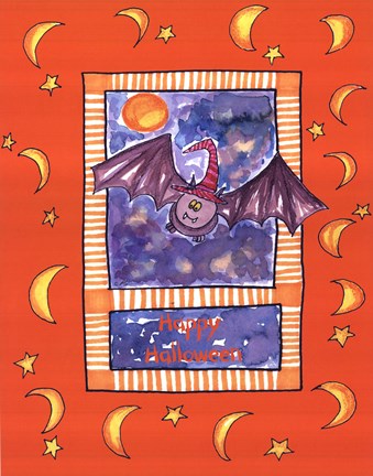 Framed Halloween Bat Print