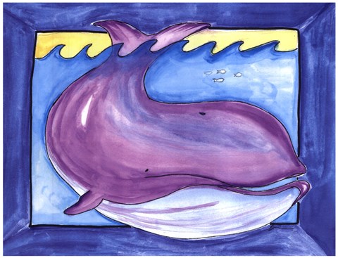 Framed Big One - Whale Print