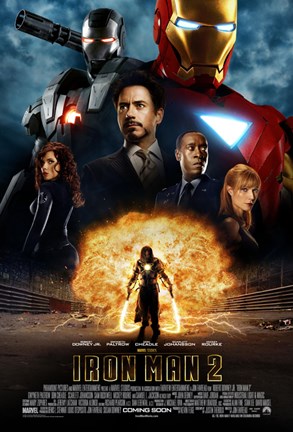 Framed Iron Man 2 Explosion Print