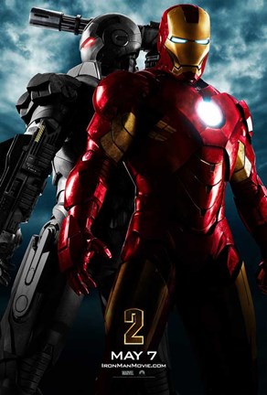 Framed Iron Man 2 Gray Armor Print