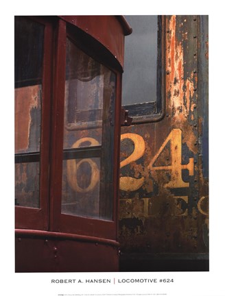 Framed Locomotive #624 Print