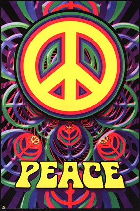Framed Peace Sign Print