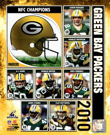 Framed Green Bay Packers 2010 NFC Championship Composite Print