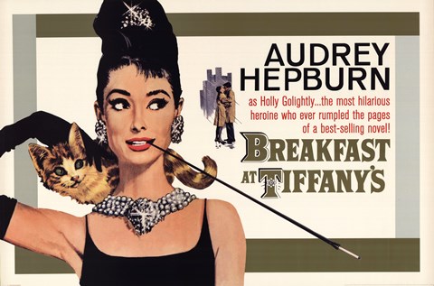 Framed Audrey Hepburn (Breakfast At Tiffany&#39;s) Print