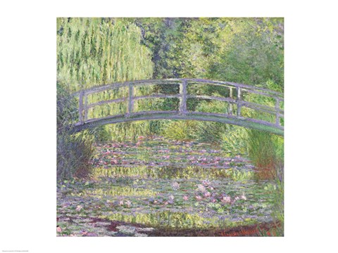 Framed Waterlily Pond: Green Harmony, 1899 Print