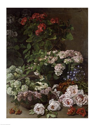 Framed Spring Flowers, 1864 Print