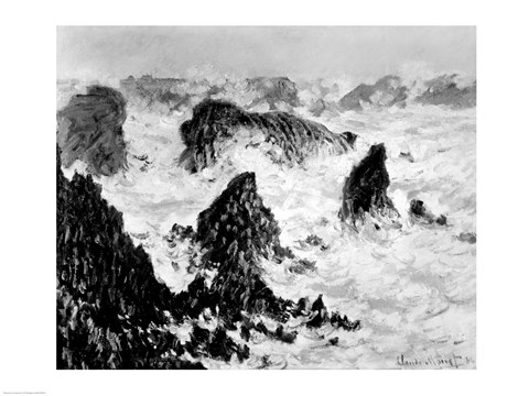 Framed Rocks of Belle-Ile, 1886 Print