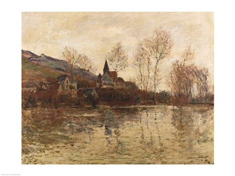 Framed Flood at Giverny, c.1886 Print