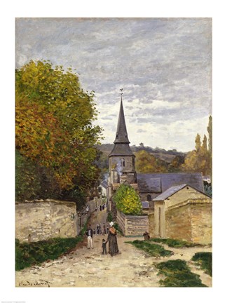 Framed Street in Sainte-Adresse, 1868-70 Print