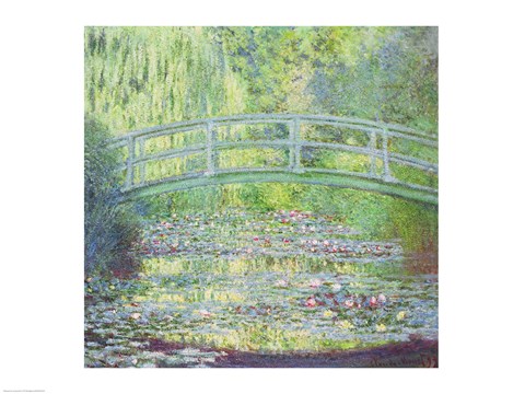 Framed Waterlily Pond with the Japanese Bridge, 1899 Print