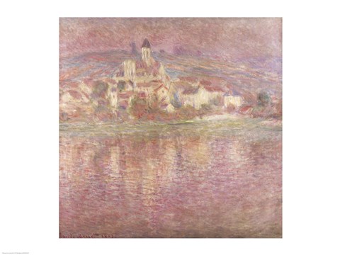 Framed Vetheuil, sunset, 1901 Print