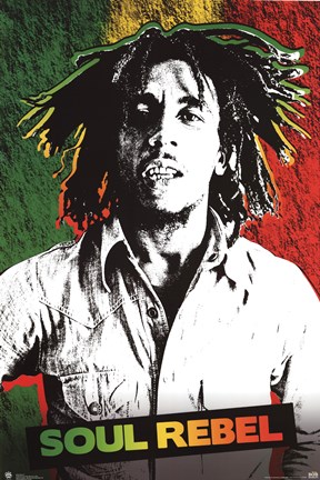Framed Bob Marley - Soul Rebel Print