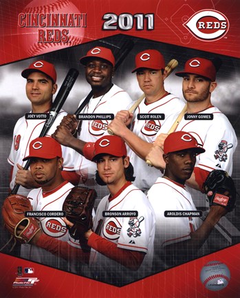 Framed Cincinnati Reds 2011 Team Composite Print