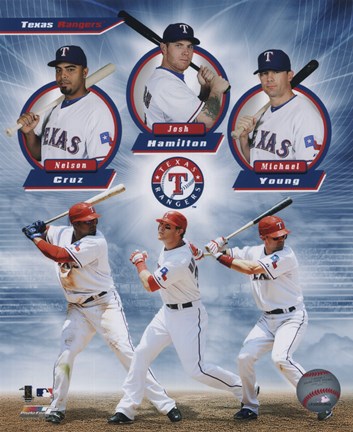 Framed Texas Rangers 2011 Triple Play Composite Print