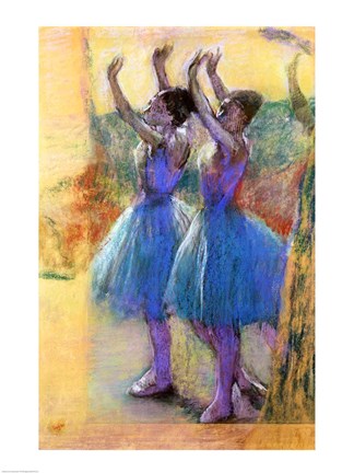 Framed Two Blue Dancers Print