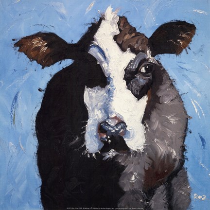 Framed Cow #302 Print